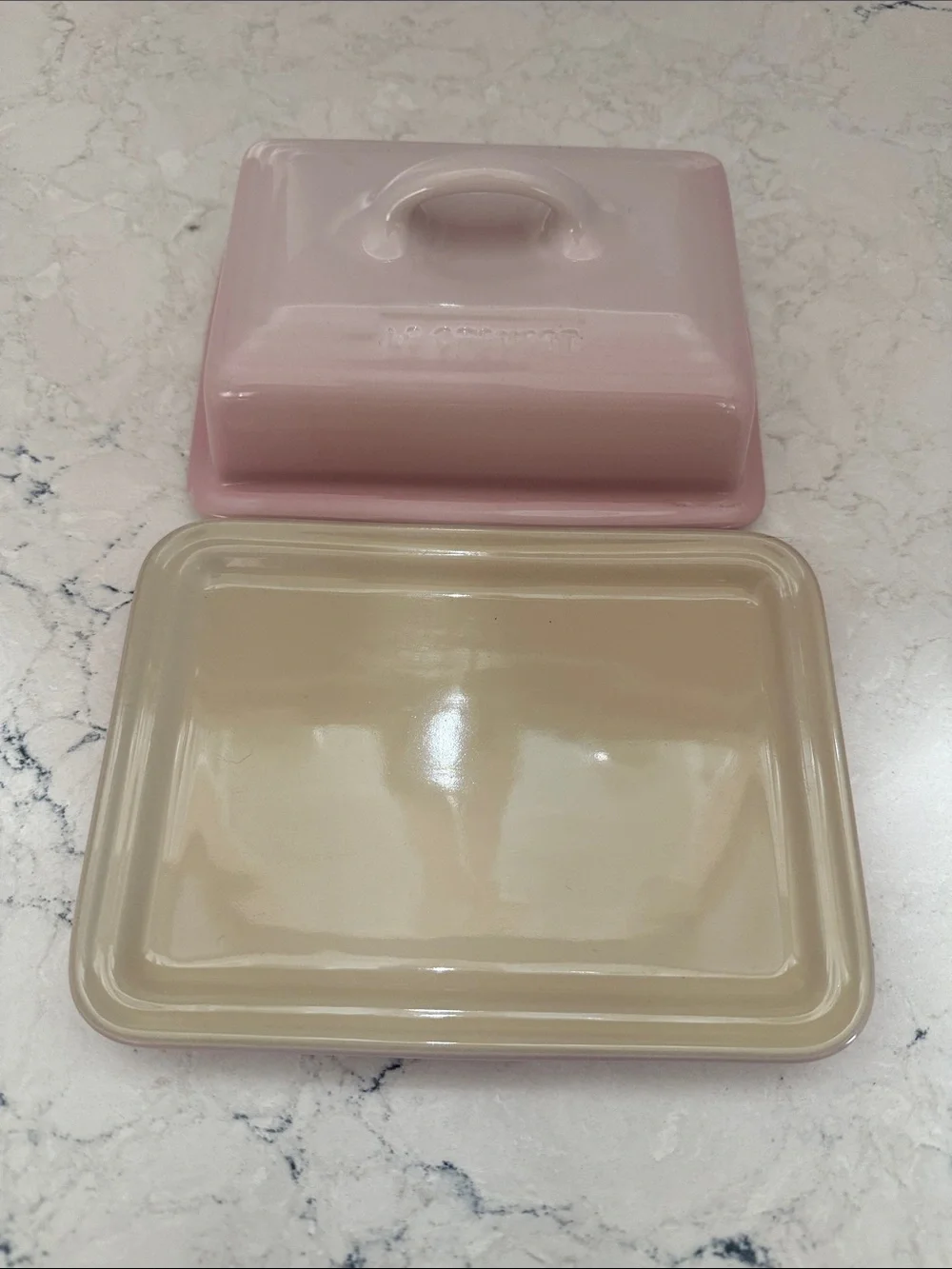 Le Creuset Shell Pink UK Butter dish